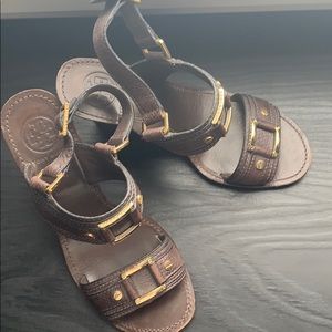 Tory Burch Brown Platforms